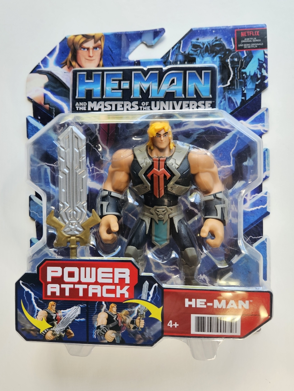 He-Man Masters of the Universe Power Attack figure with Sword of Grayskull